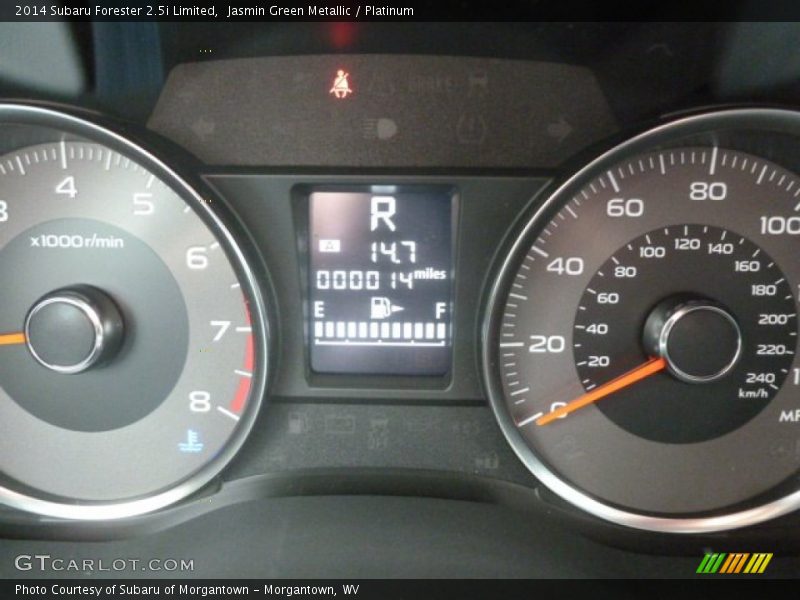 Jasmin Green Metallic / Platinum 2014 Subaru Forester 2.5i Limited