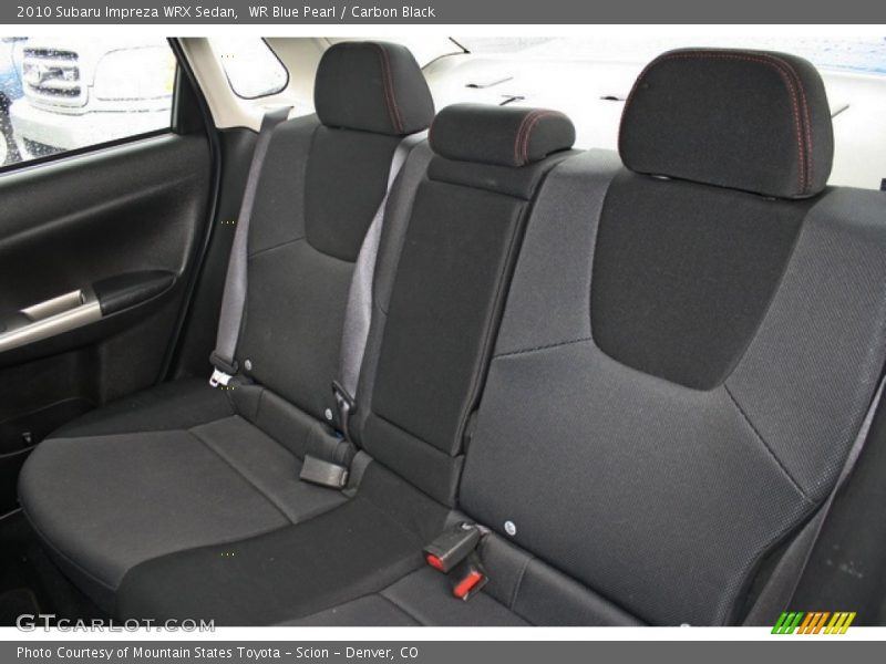 Rear Seat of 2010 Impreza WRX Sedan