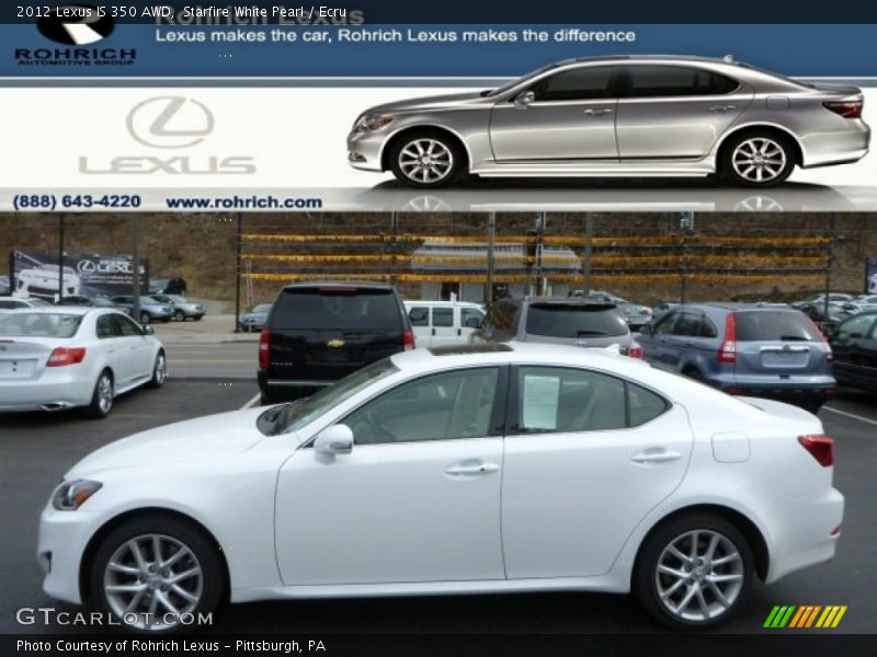 Starfire White Pearl / Ecru 2012 Lexus IS 350 AWD