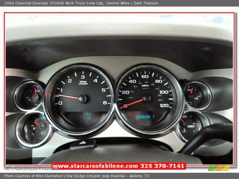 Summit White / Dark Titanium 2009 Chevrolet Silverado 3500HD Work Truck Crew Cab