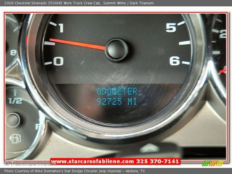 Summit White / Dark Titanium 2009 Chevrolet Silverado 3500HD Work Truck Crew Cab