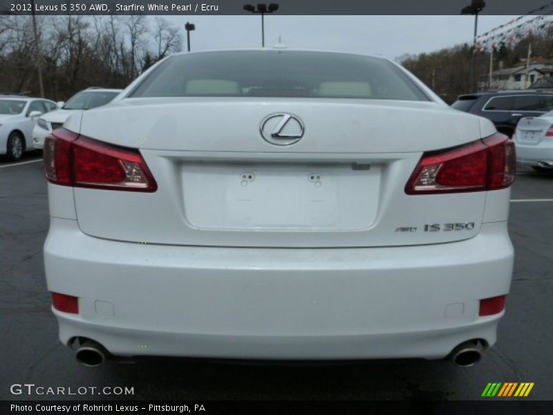 Starfire White Pearl / Ecru 2012 Lexus IS 350 AWD