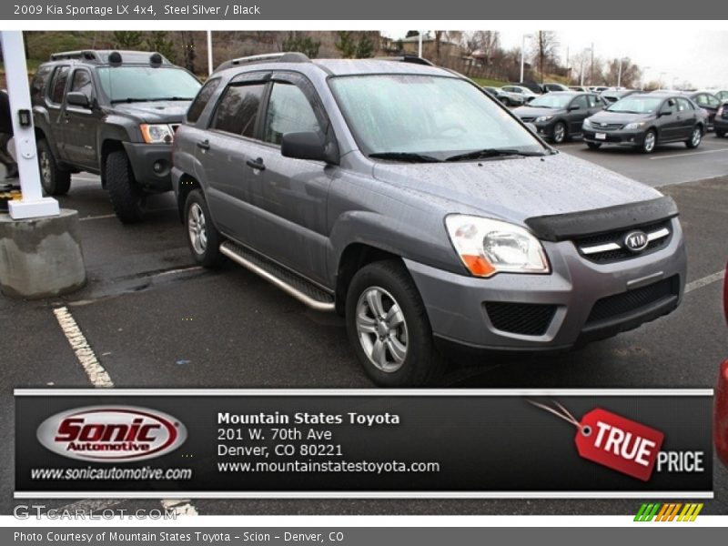 Steel Silver / Black 2009 Kia Sportage LX 4x4
