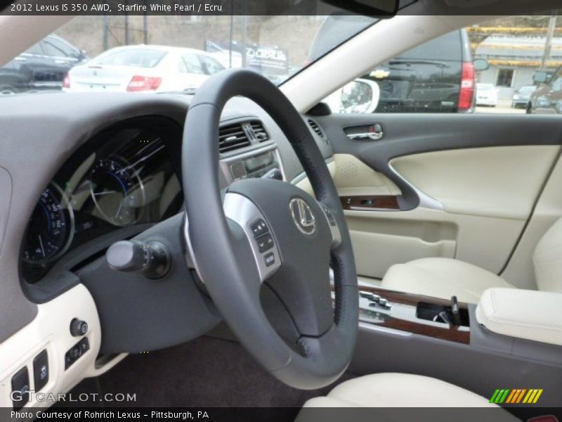Starfire White Pearl / Ecru 2012 Lexus IS 350 AWD