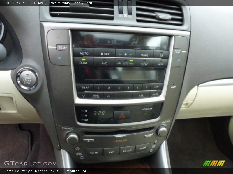 Controls of 2012 IS 350 AWD