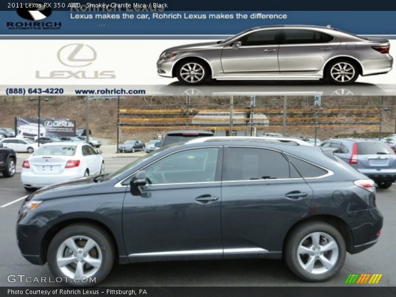 Smokey Granite Mica / Black 2011 Lexus RX 350 AWD