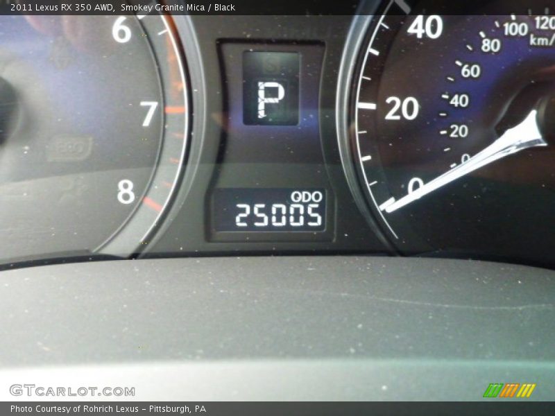Smokey Granite Mica / Black 2011 Lexus RX 350 AWD