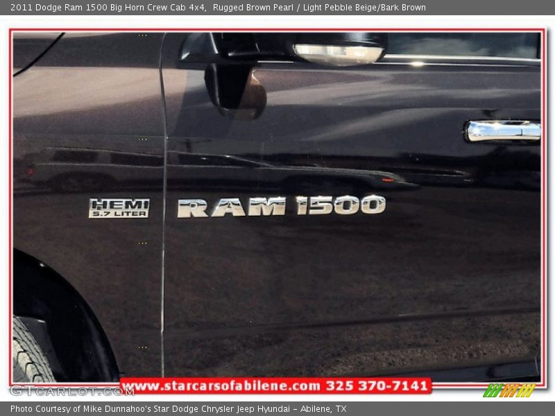 Rugged Brown Pearl / Light Pebble Beige/Bark Brown 2011 Dodge Ram 1500 Big Horn Crew Cab 4x4