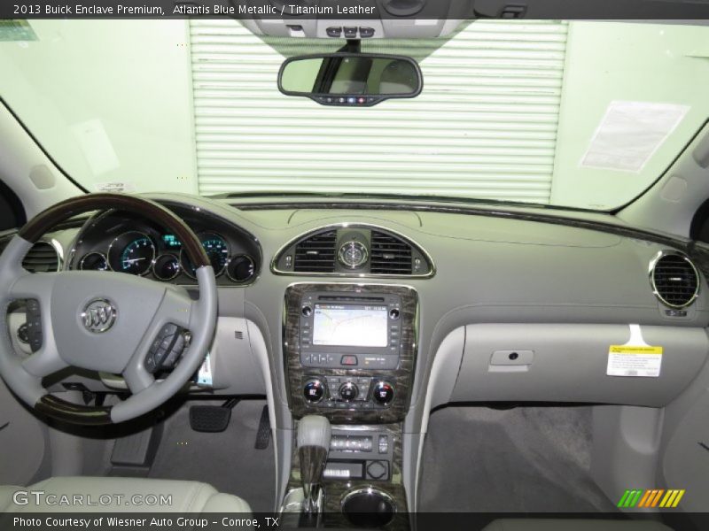 Atlantis Blue Metallic / Titanium Leather 2013 Buick Enclave Premium