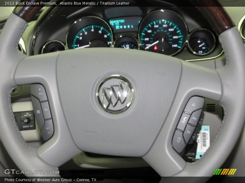 Atlantis Blue Metallic / Titanium Leather 2013 Buick Enclave Premium