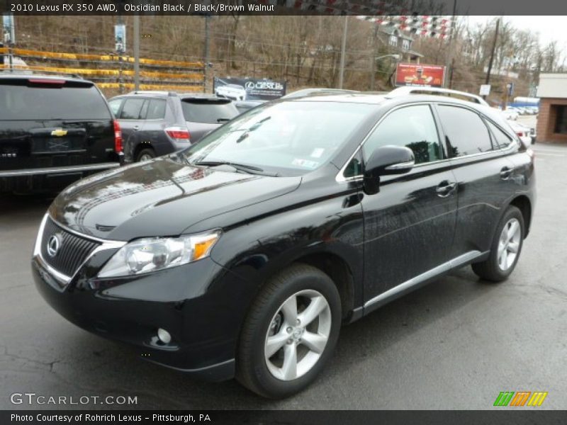 Obsidian Black / Black/Brown Walnut 2010 Lexus RX 350 AWD