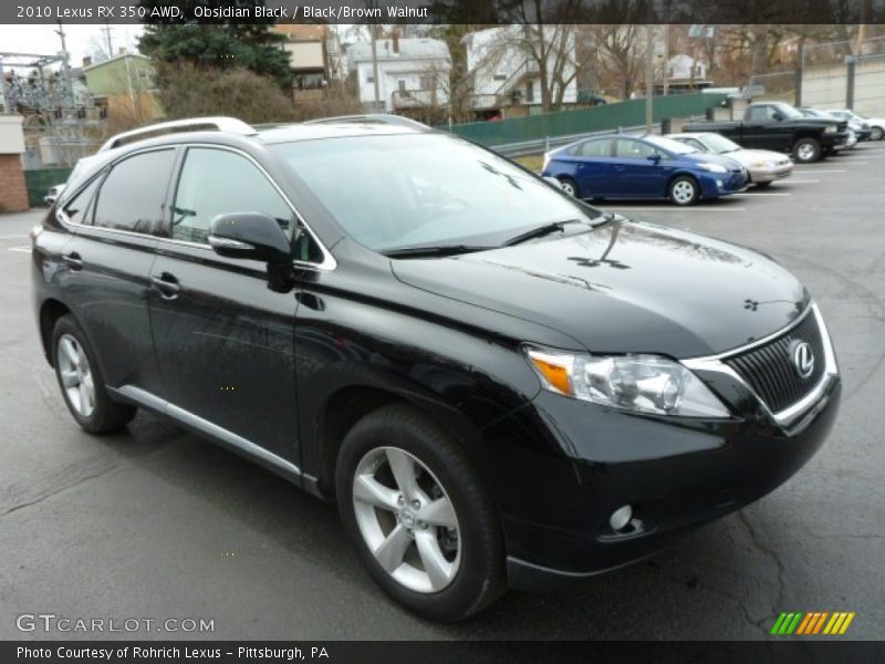 Obsidian Black / Black/Brown Walnut 2010 Lexus RX 350 AWD