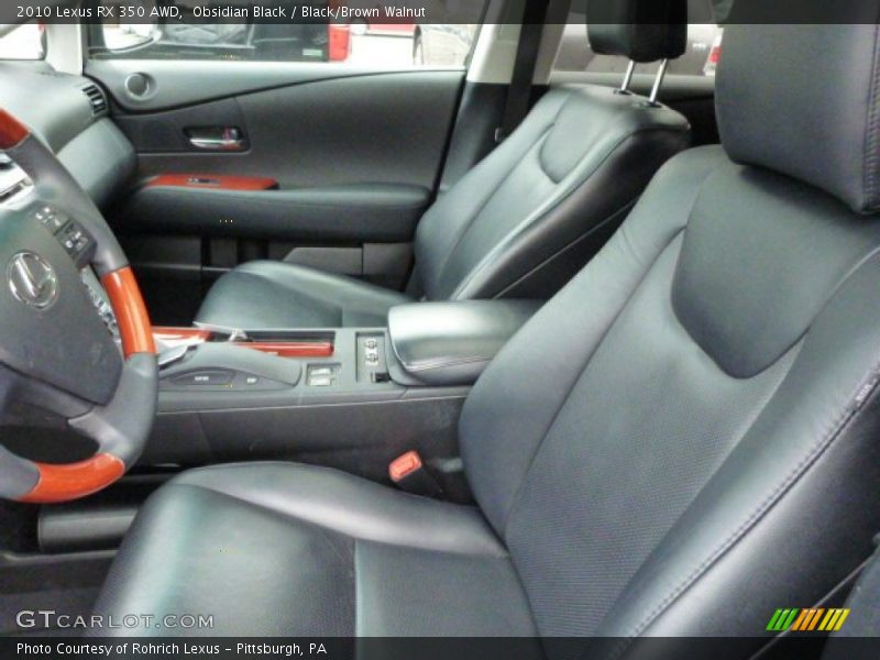 Obsidian Black / Black/Brown Walnut 2010 Lexus RX 350 AWD