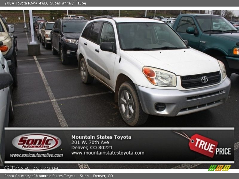Super White / Taupe 2004 Toyota RAV4 4WD
