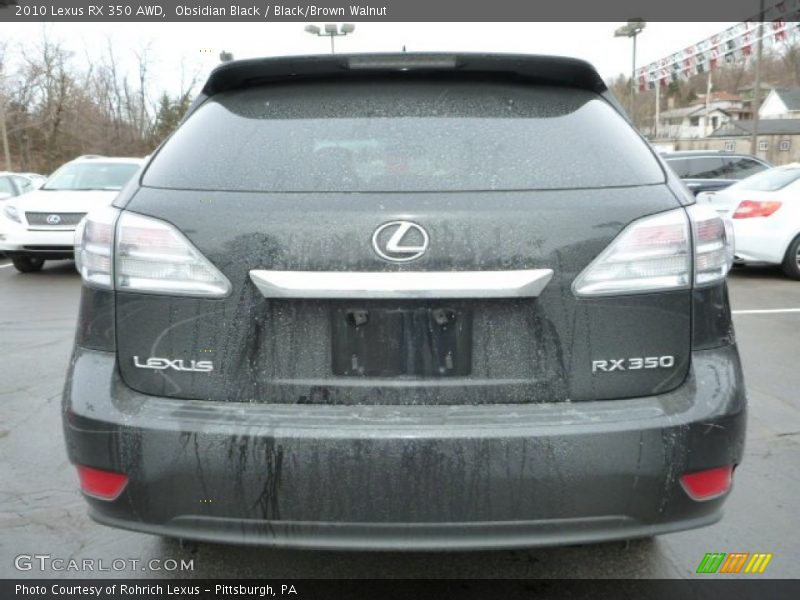 Obsidian Black / Black/Brown Walnut 2010 Lexus RX 350 AWD