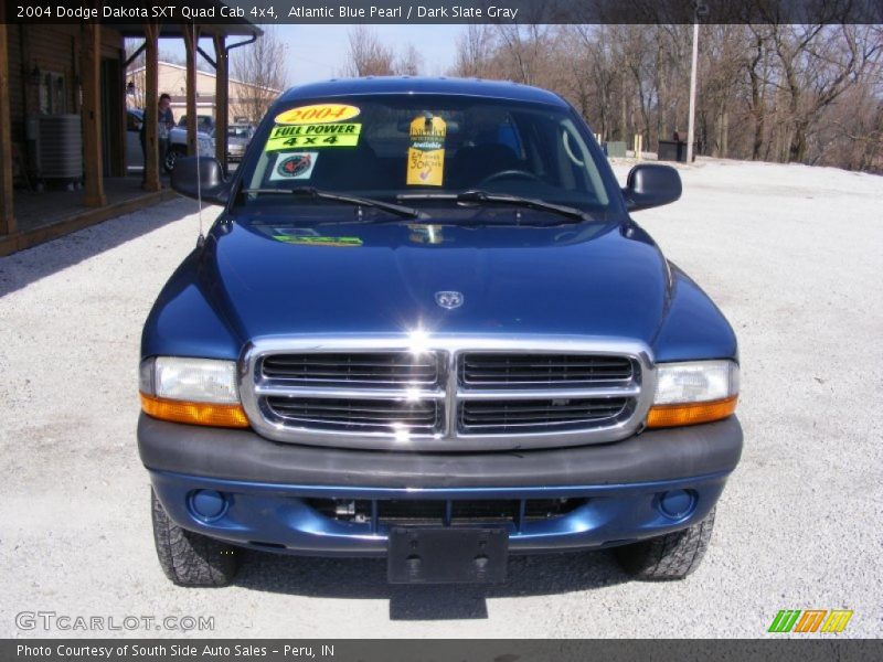 Atlantic Blue Pearl / Dark Slate Gray 2004 Dodge Dakota SXT Quad Cab 4x4
