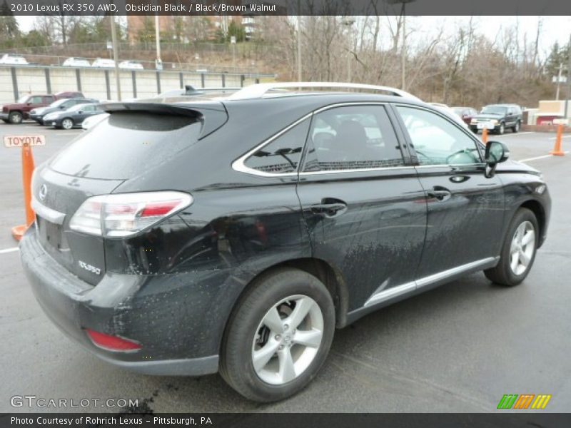 Obsidian Black / Black/Brown Walnut 2010 Lexus RX 350 AWD