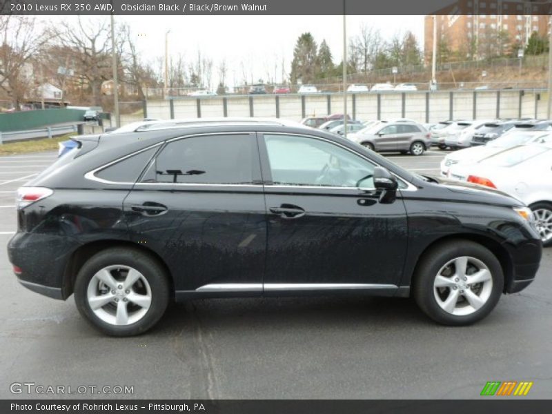 Obsidian Black / Black/Brown Walnut 2010 Lexus RX 350 AWD