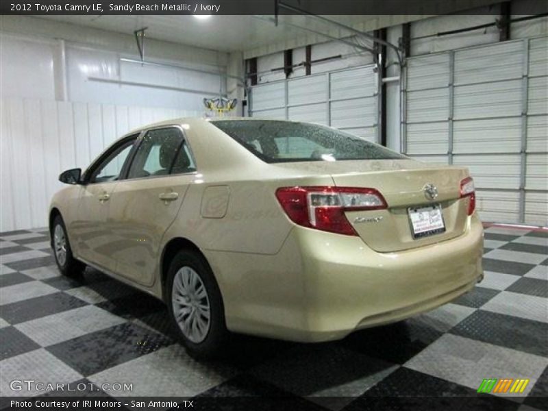 Sandy Beach Metallic / Ivory 2012 Toyota Camry LE