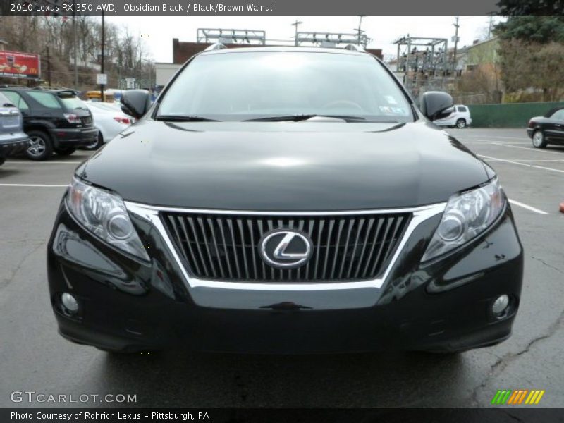 Obsidian Black / Black/Brown Walnut 2010 Lexus RX 350 AWD