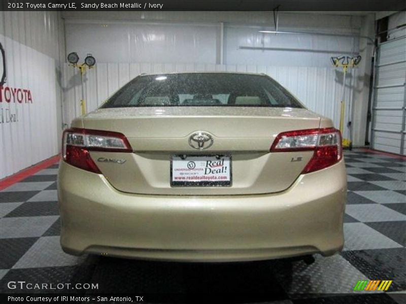 Sandy Beach Metallic / Ivory 2012 Toyota Camry LE