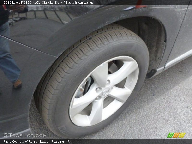 Obsidian Black / Black/Brown Walnut 2010 Lexus RX 350 AWD