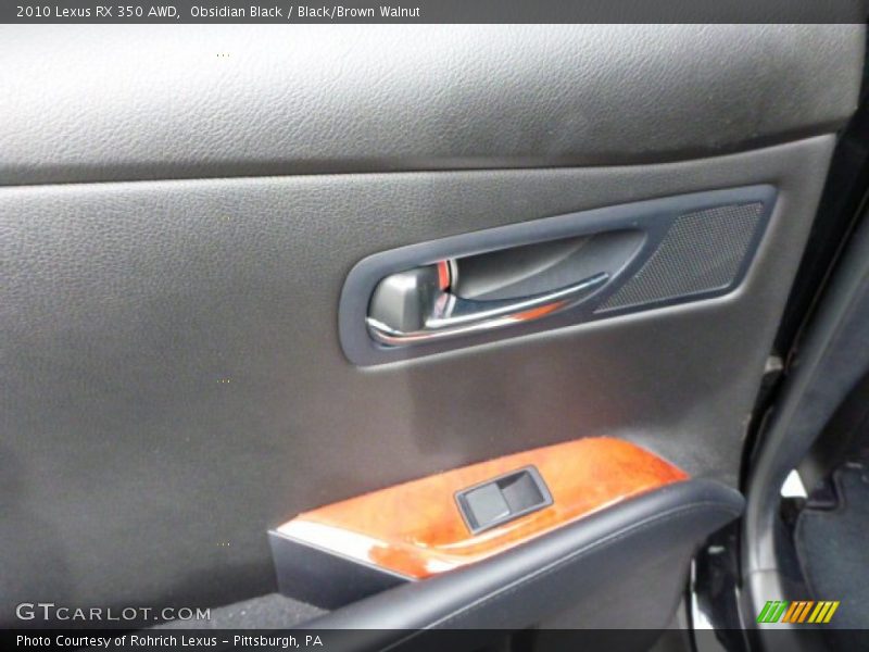 Obsidian Black / Black/Brown Walnut 2010 Lexus RX 350 AWD