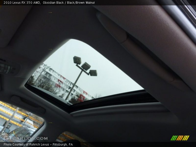 Obsidian Black / Black/Brown Walnut 2010 Lexus RX 350 AWD