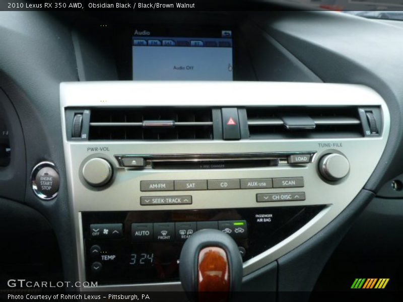 Obsidian Black / Black/Brown Walnut 2010 Lexus RX 350 AWD