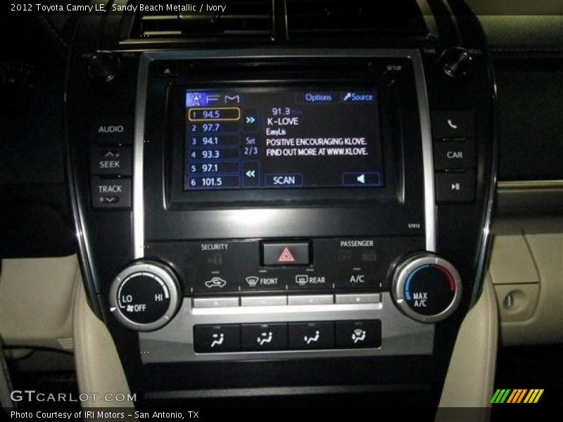 Sandy Beach Metallic / Ivory 2012 Toyota Camry LE