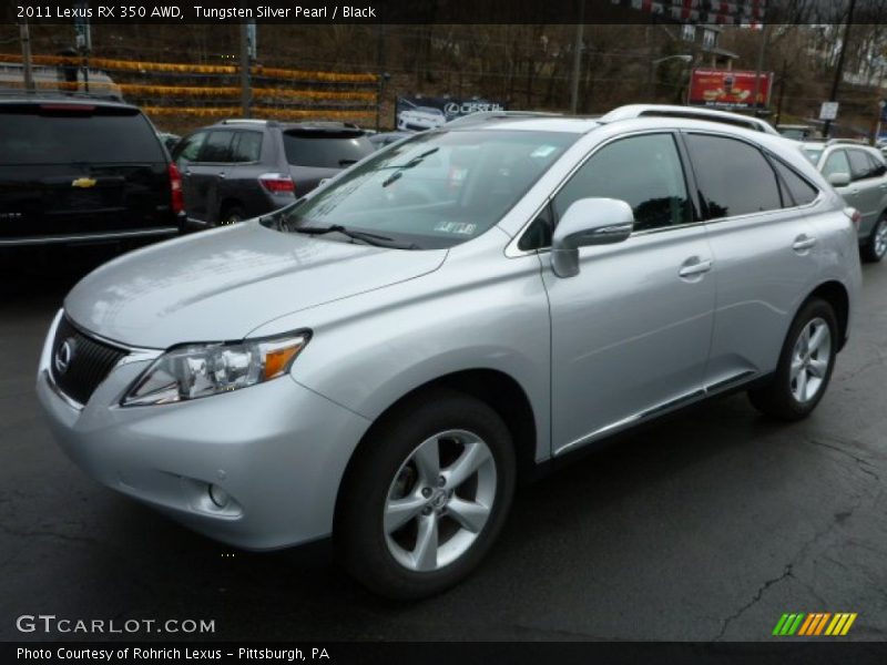 Tungsten Silver Pearl / Black 2011 Lexus RX 350 AWD