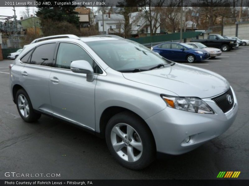 Tungsten Silver Pearl / Black 2011 Lexus RX 350 AWD