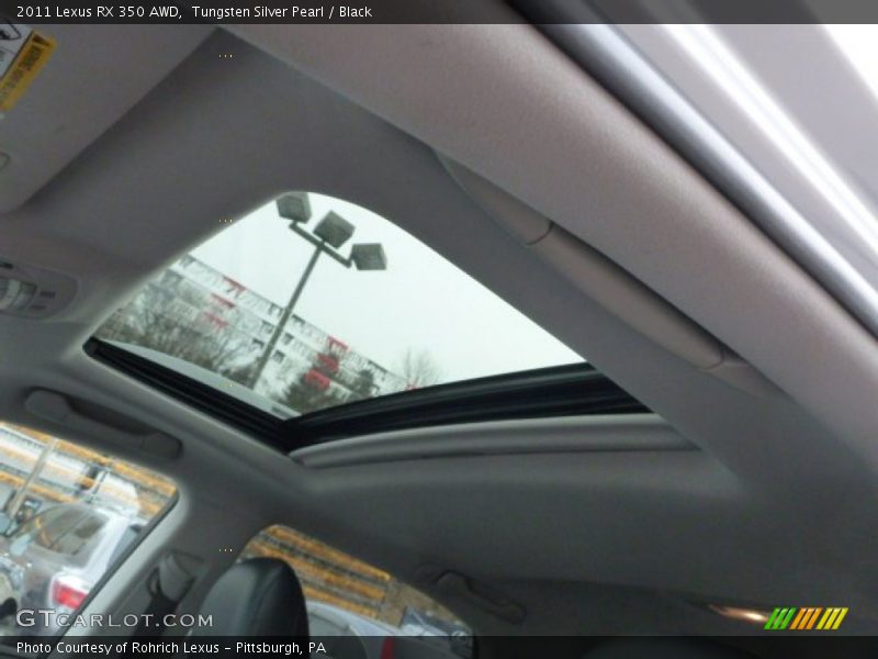 Tungsten Silver Pearl / Black 2011 Lexus RX 350 AWD
