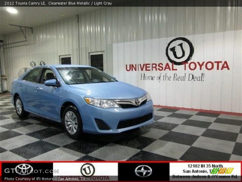 Clearwater Blue Metallic / Light Gray 2012 Toyota Camry LE