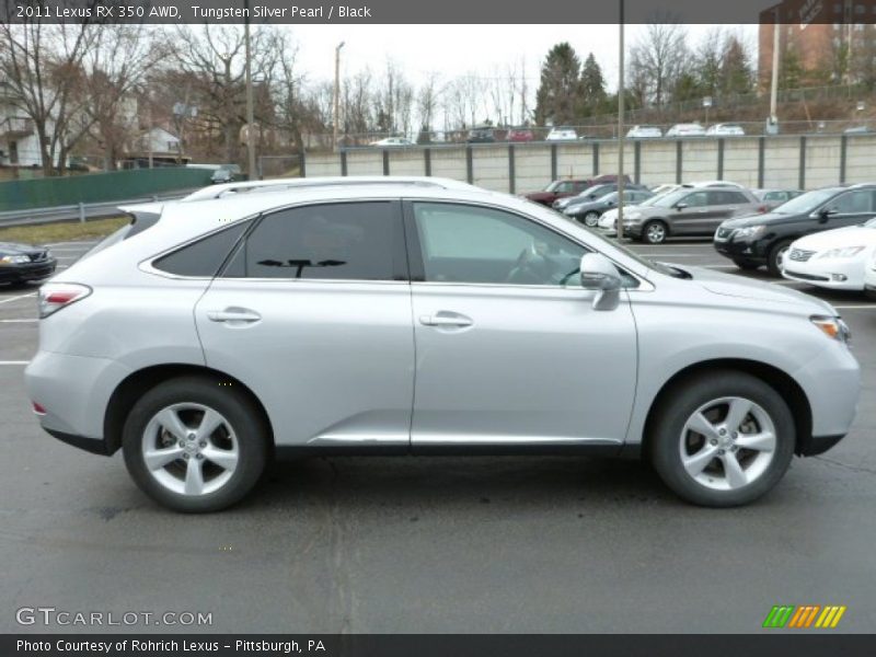 Tungsten Silver Pearl / Black 2011 Lexus RX 350 AWD