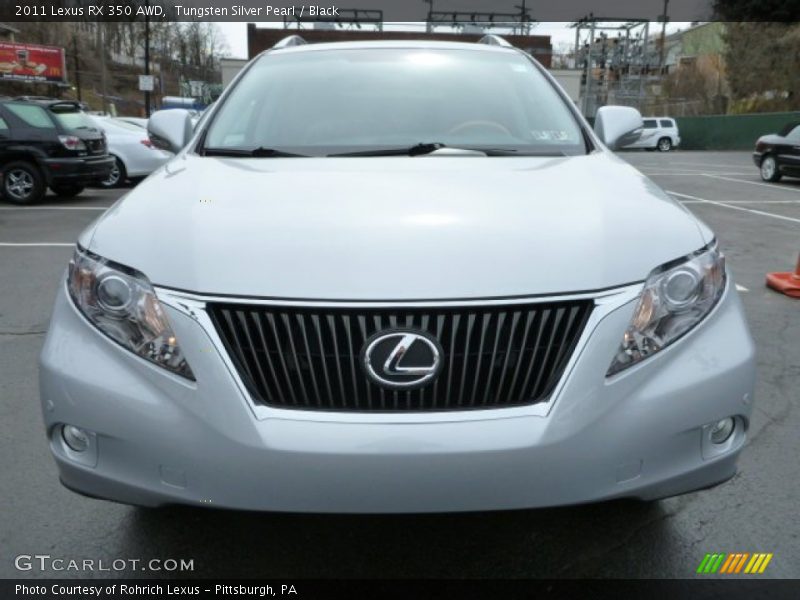 Tungsten Silver Pearl / Black 2011 Lexus RX 350 AWD
