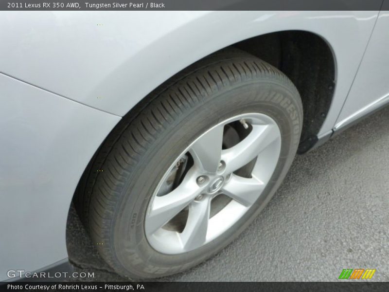 Tungsten Silver Pearl / Black 2011 Lexus RX 350 AWD