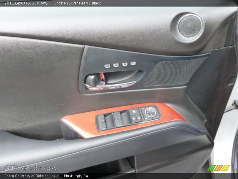 Tungsten Silver Pearl / Black 2011 Lexus RX 350 AWD