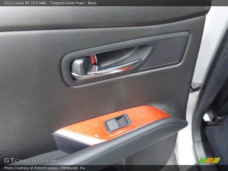 Tungsten Silver Pearl / Black 2011 Lexus RX 350 AWD