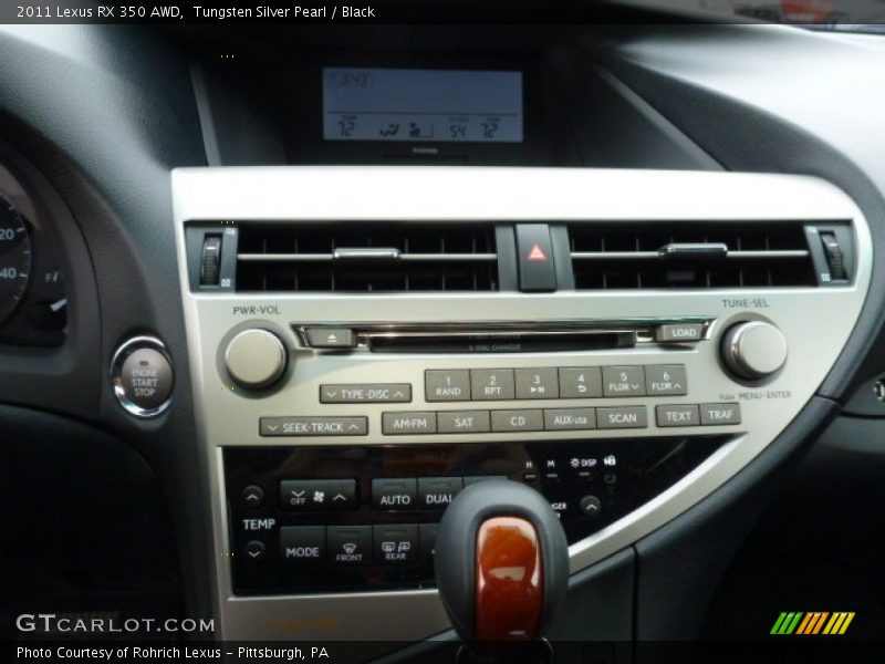 Tungsten Silver Pearl / Black 2011 Lexus RX 350 AWD