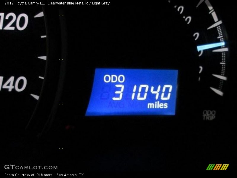 Clearwater Blue Metallic / Light Gray 2012 Toyota Camry LE