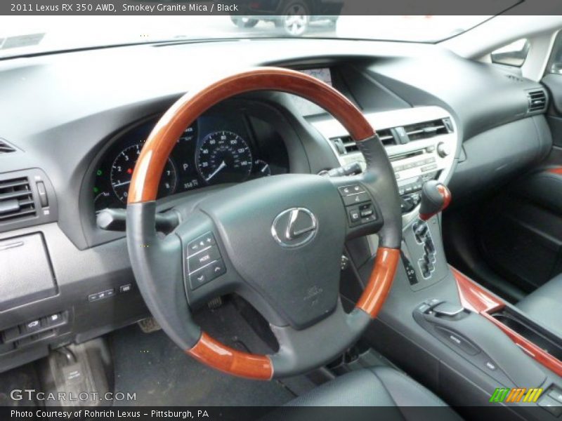 Smokey Granite Mica / Black 2011 Lexus RX 350 AWD