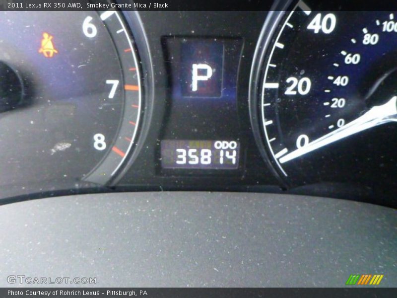 Smokey Granite Mica / Black 2011 Lexus RX 350 AWD