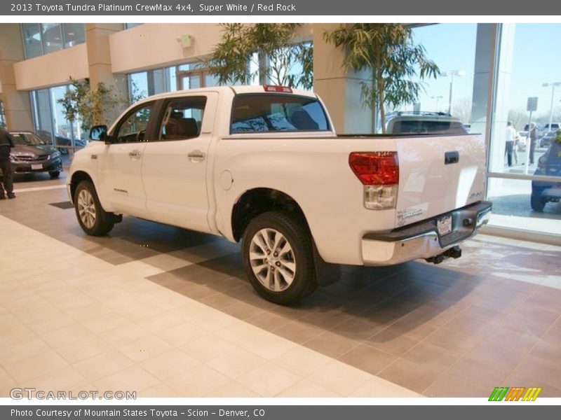 Super White / Red Rock 2013 Toyota Tundra Platinum CrewMax 4x4