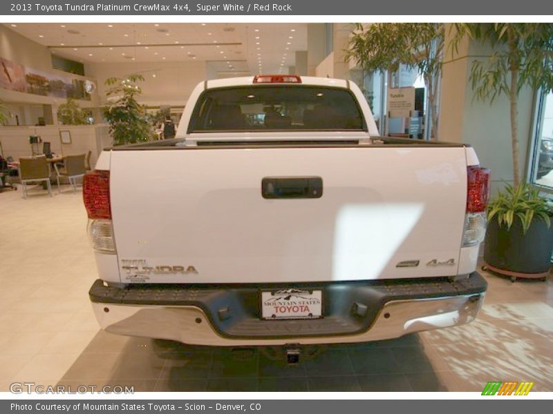 Super White / Red Rock 2013 Toyota Tundra Platinum CrewMax 4x4