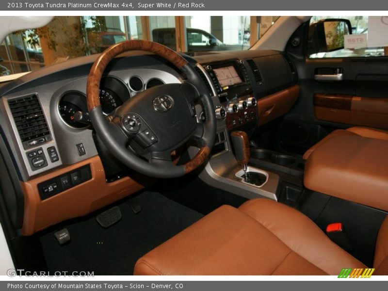 Super White / Red Rock 2013 Toyota Tundra Platinum CrewMax 4x4