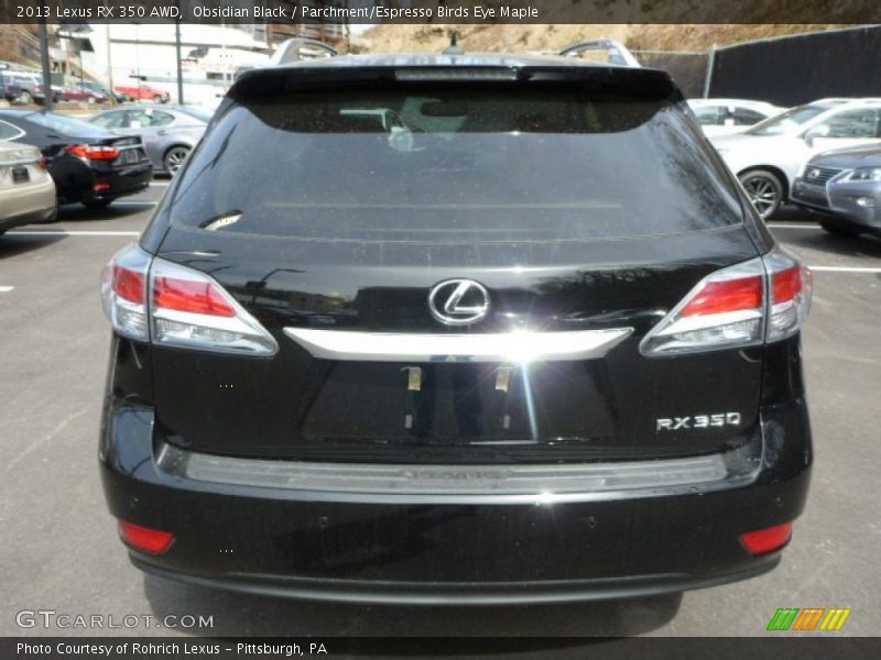 Obsidian Black / Parchment/Espresso Birds Eye Maple 2013 Lexus RX 350 AWD