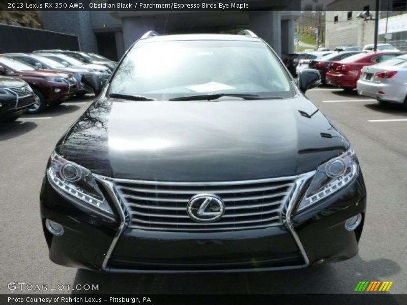 Obsidian Black / Parchment/Espresso Birds Eye Maple 2013 Lexus RX 350 AWD