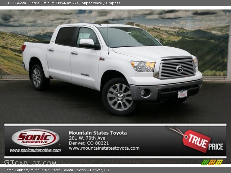 Super White / Graphite 2013 Toyota Tundra Platinum CrewMax 4x4