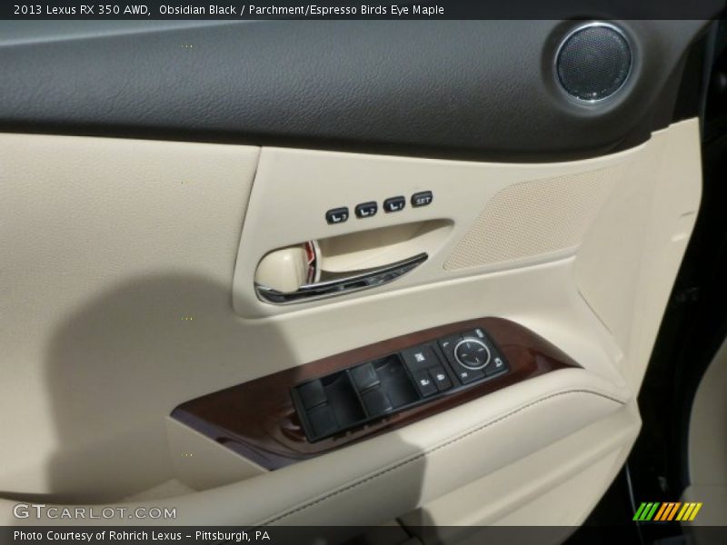 Obsidian Black / Parchment/Espresso Birds Eye Maple 2013 Lexus RX 350 AWD
